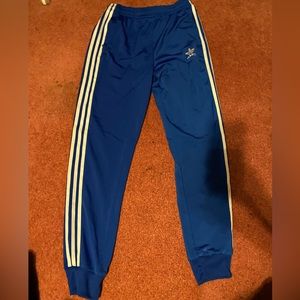 Adidas blue track suit pants